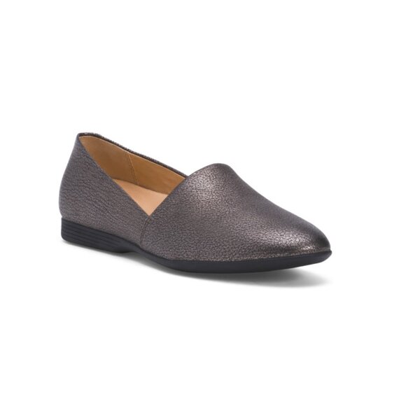 DANSKO Pewter Metallic Leather Larisa Slip On Comfort Loafers - Picture 1 of 2